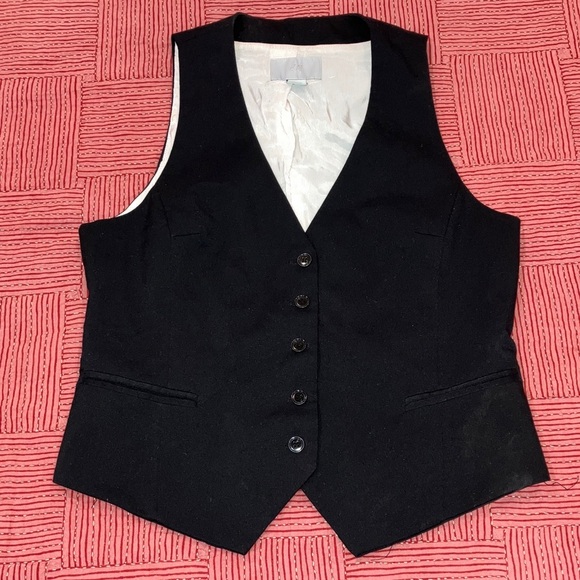 H&M women’s size 14 black Vest lined - Picture 1 of 16